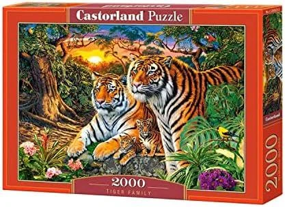Castorland Dėlionė 2000 vnt. - Tigrų šeima aprašymas - Prekės nuotrauka