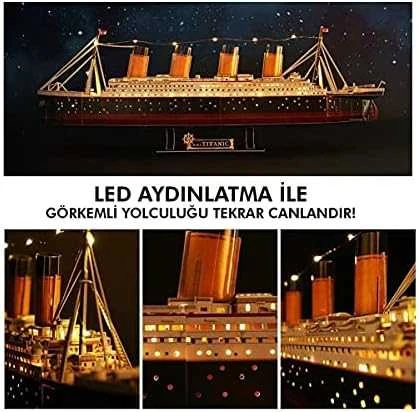 CUBICFUN 3D dėlionė su LED apšvietimu „Titanic“