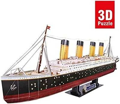 CUBICFUN 3D dėlionė su LED apšvietimu „Titanic“