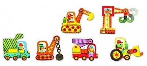 Djeco Dviejų dalių dėlionės - Automobiliai (12 vnt.) ( DJ08170 )