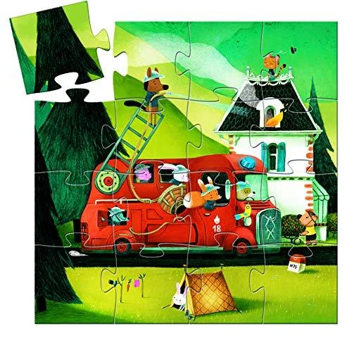 Djeco Siluetų dėlionė - Gaisrinis automobilis (16 detalių) ( DJ07269 )