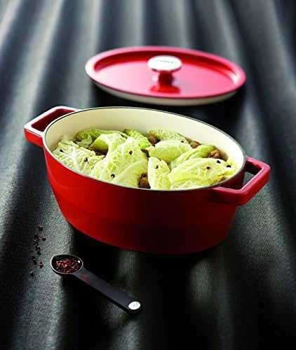 Pyrex Ketaus puodas 29cm 3,8l SLOWCOOK ovalus raudonas