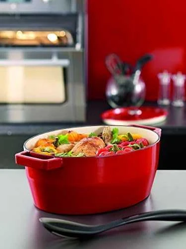Pyrex Ketaus puodas 29cm 3,8l SLOWCOOK ovalus raudonas