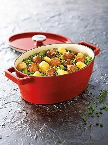 Pyrex Ketaus puodas 29cm 3,8l SLOWCOOK ovalus raudonas