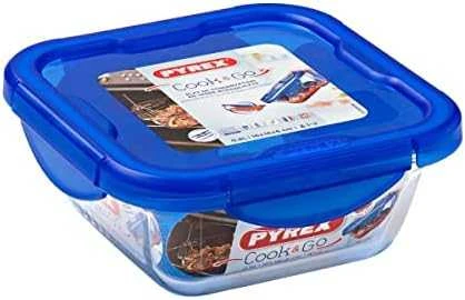 Karščiui atsparus konteineris su dangteliu Cook & Eiti 16,6 X 16,6 cm 0,8 l PYREX