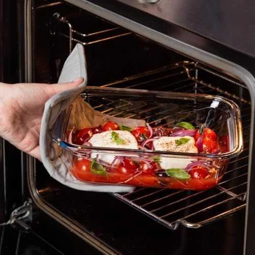 Pyrex 283PG00/7044, Troškintuvas kepimui, Stačiakampis, Stiklas, Plastikas, Skaidrus, -20 - 240 °C