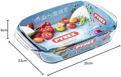 Neatsparus stačiakampis skrudintuvas 35 x 23 cm PYREX