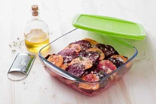 Orkaitėms atsparus patiekalas su dangteliu Cook & Laikyti 25 x 22 x 7 cm PYREX