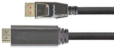 Python DisplayPort ir HDMI kabelio jungtys