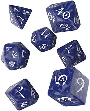 Q Workshop Classic Rpg Kauliukų Rinkinys Kobalto Ir Baltos Sp