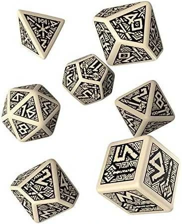 Dėlionė Q Workshop Dwarven Kauliukų Rinkinys (Smėlio Ir Juodos Spalvos)