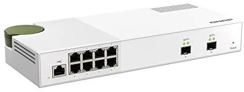 QNAP 8 prievadas 2,5 Gbps, 2 prievadas 10 Gbps SFP+ QSW-M2108-2S Žiniatinklio valdomas stalinis kompiuteris Maitinimo tipas Adapteriai
