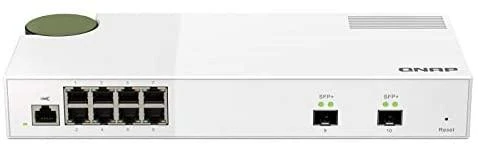 QNAP 8 prievadas 2,5 Gbps, 2 prievadas 10 Gbps SFP+ QSW-M2108-2S Žiniatinklio valdomas stalinis kompiuteris Maitinimo tipas Adapteriai