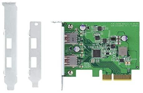 QNAP USB 3.2 Gen 2 dviejų prievadų PCIe išplėtimo plokštė