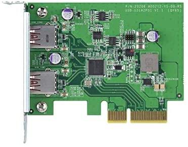 QNAP USB 3.2 Gen 2 dviejų prievadų PCIe išplėtimo plokštė