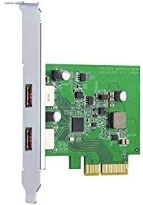 QNAP USB 3.2 Gen 2 dviejų prievadų PCIe išplėtimo plokštė