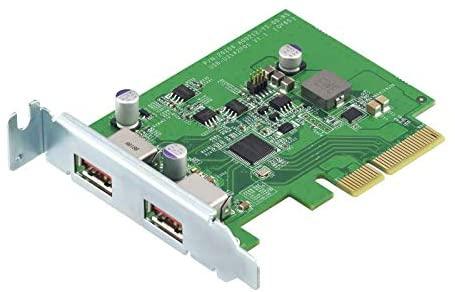 QNAP USB 3.2 Gen 2 dviejų prievadų PCIe išplėtimo plokštė