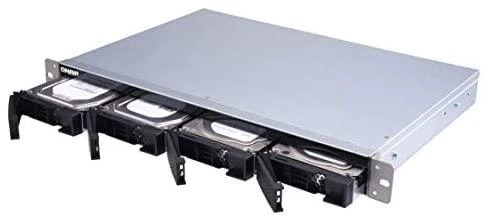 Serveris QNAP TL-R400S saugojimo diskų korpusas 2.5/3.5" HDD / SSD aptvaras Juoda, Pilka