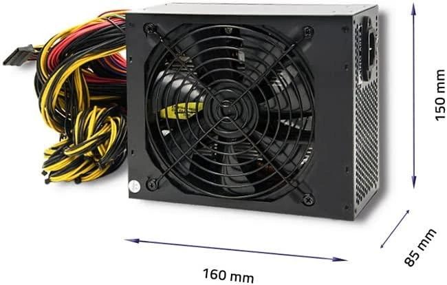 QOLTEC 50147 ATX maitinimo šaltinis 1600W 80 Plus Gold Bitcoin Miner