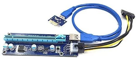 QOLTEC 55501 Qoltec Riser PCi-E 1x - 16x USB 3.0 SATA / PCI-E 6pin