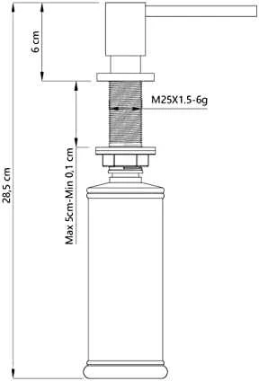 Kvadratinis dozatorius 500ml quadron emma graphite