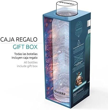 Quokka Solid - Nerūdijantis plienas double wall vacuum insulated water bottle, portable thermos 510 ml (Jet Juodas)