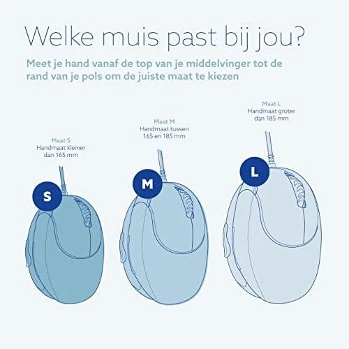 Carruzzo ERGONOMIC Pelė MEDIUM - HAND165-185MM RIGHT-HANDED belaidė
