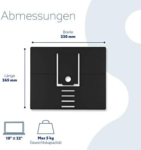 R-Go Tools R-Go Laptopständer 10"-22" Max.5KG Riser juodas