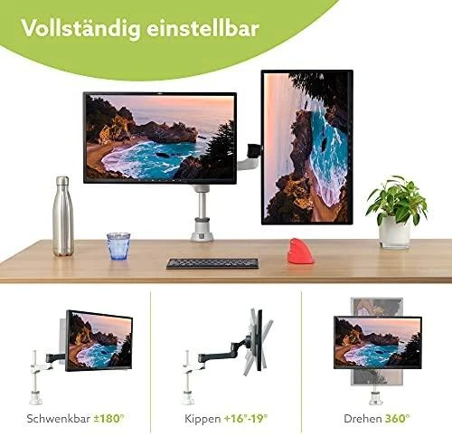 Laikiklis R-GO Tools 2 monitorių iki 26 "Zepher 4 C2 (RGOVLZE4TWSI)