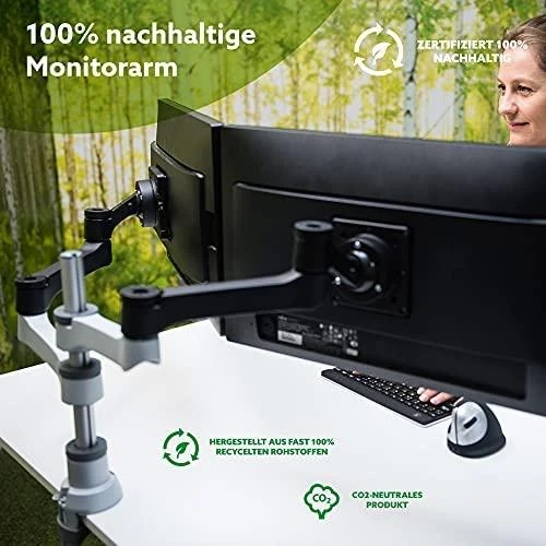 Laikiklis R-GO Tools 2 monitorių iki 26 "Zepher 4 C2 (RGOVLZE4TWSI)