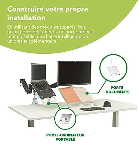 Laikiklis R-GO Tools 2 monitorių iki 26 "Zepher 4 C2 (RGOVLZE4TWSI)