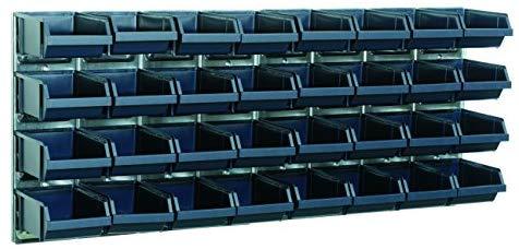 32 bins on wall panels, Raaco