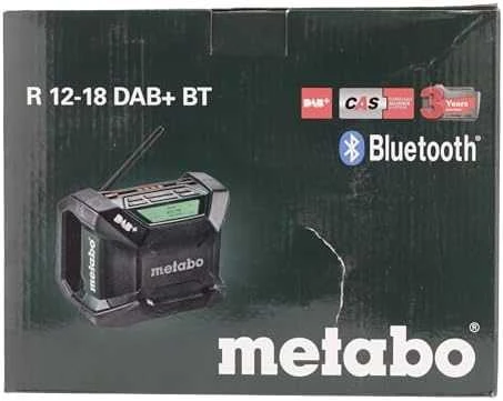 Radijo imtuvas R 12-18 DAB+Bluetooth, korpusas, Metabo