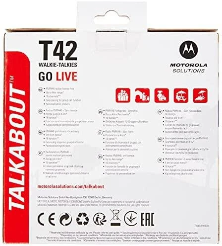 Radijo stotelės - racijos MOTOROLA Talkabout T42 Raudona 2 vnt.