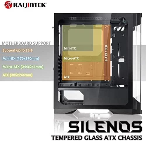 Raijintek Silenos Pro A-RGB Midi Tower - juodas