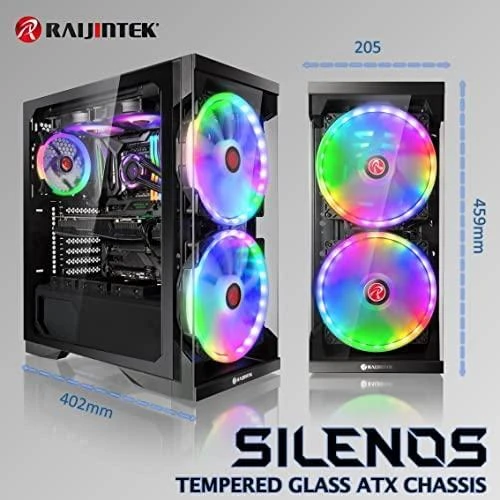 Raijintek Silenos Pro A-RGB Midi Tower - juodas
