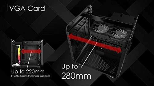 Raijintek METIS EVO TG Mini-ITX dėklas, grūdintas stiklas - sidabras