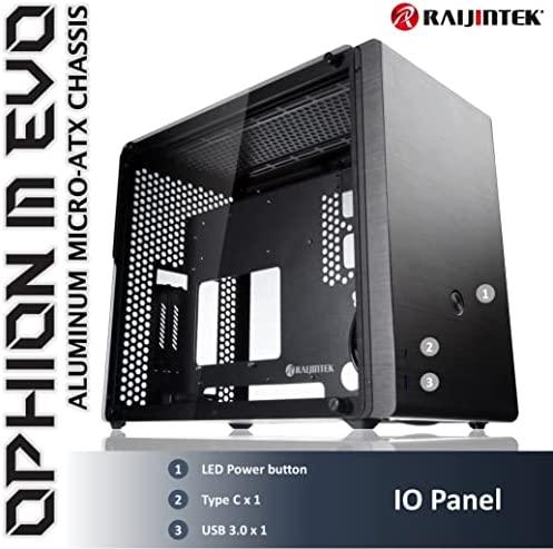 Raijintek Ophion M Evo TGS Micro-ATX kompiuterio korpusas, Tempered Glass - juodos spalvos