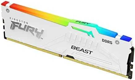 Kingston Fury Beast DDR5 balta atminties plokštelė su RGB