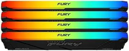 Kingston Fury Beast RAM atminties moduliai su RGB apšvietimu