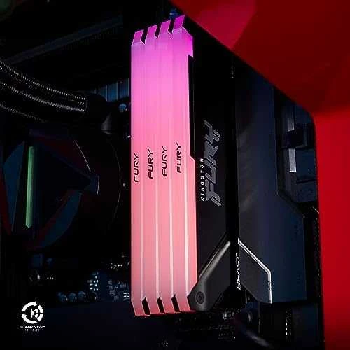 Kingston Fury Beast RAM su RGB apšvietimu