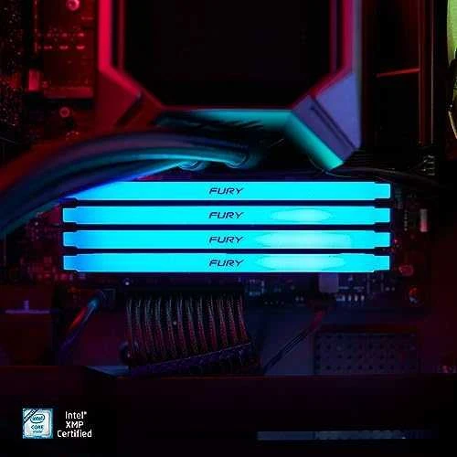 Atmintis Kingston Fury Beast RGB 8GB 3200MT/s DDR4 CL16 DIMM PC Memory Module KF432C16BB2A/8