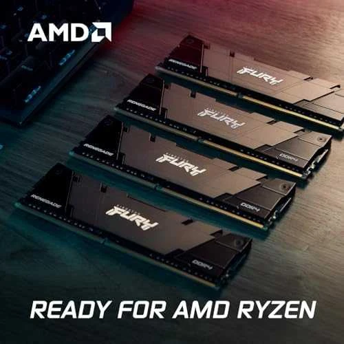 RAM Kingston KF432C16RB2K2/64 64GB 3200MT/s DDR4 CL16 DIMM (Kit of 2) FURY Renegade Juodas | Kingstonas