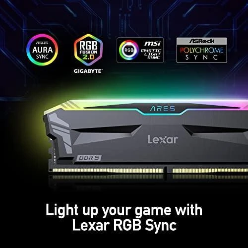 RAM Lexar | ARES RGB | 32 rinkinių rinkinys (16 GB x 2) GB | DDR5 | 6400 MHz | PC/serveris | Registracijos Nr. | ECC Taip