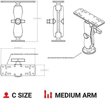 Ram Mounts UNPKD RAM UNIVERSALUS ELEKTRONINIS MONT