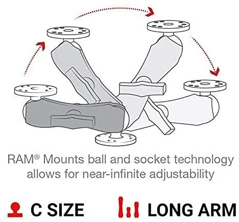 Ram Mounts UNPKG RAM DBL SOCET ARM C BALL D ILGIS