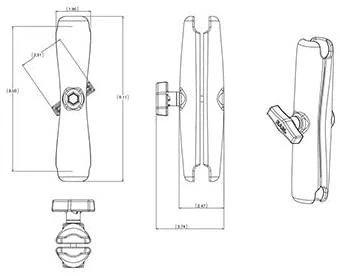 Ram Mounts UNPKG RAM DBL SOCET ARM C BALL D ILGIS