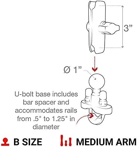 Ram Mounts Ram Montuoja RAM RAIL U-BOLT MOUNT UNIVERSALUS RAM X-GRIP