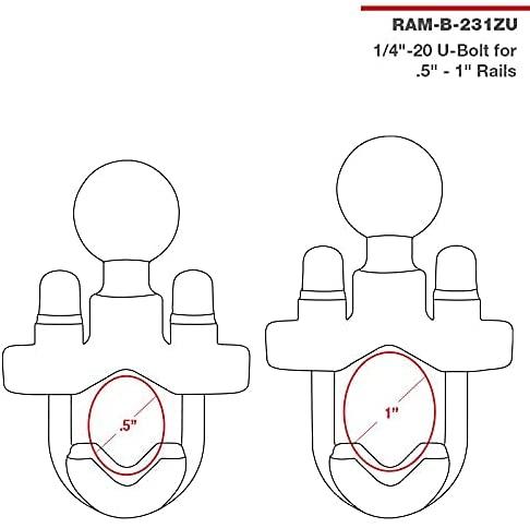 Ram Mounts Ram Montuoja RAM RAIL U-BOLT MOUNT UNIVERSALUS RAM X-GRIP