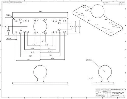Ram Mounts UNPKD RAM MARINE ELETRONICS BAZĖ 6 1/4